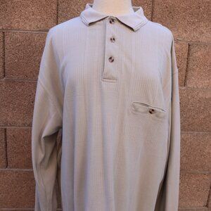 Harbor Bay Men's Long Sleeve Banded Polo Shirt 2XLT